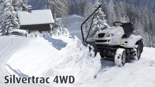 Rasentraktor Silvertrac 4WD im Winterdienst  selbst ohne Schneeketten nicht aufzuhalten [upl. by Seen]