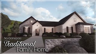 BLOXBURG  Traditional Family Home  NoGamepass  House Speedbuild [upl. by Daffy967]