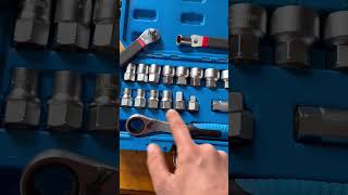 40 JEUCLEL 17PCS Pass Through Socket Set Chrome Vanadium Steel low profile ratchet wrench adapter [upl. by Kacie]