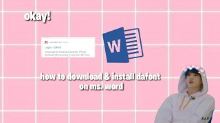 how to download amp install dafont on microsoft word [upl. by Alfy]