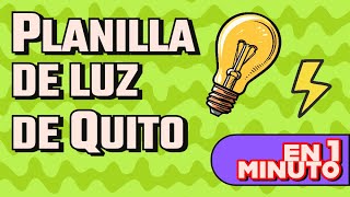 ⚡ COMO DESCARGAR LA PLANILLA DE LUZ QUITO ⚡ [upl. by Peder]