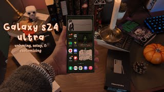 Galaxy S24 Ultra  unboxing customizing amp setup 📱🍁✨ [upl. by Livesay795]