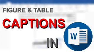 HOW to give Figure and Table Captions in Microsoft Word [upl. by Sirod]