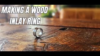 Making a wood inlay ring [upl. by Woodhouse]