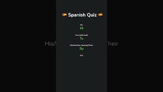 Learn basic possessive adjectives with a quiz spanishlessons [upl. by Iliam]