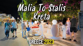 Walking from Malia to Stalis Kreta walking tour 4k Crete Greece 2023 [upl. by Maddeu263]