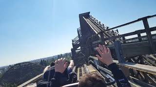 Ride with us on Ghost Rider Knotts Berry Farm [upl. by Enneire]