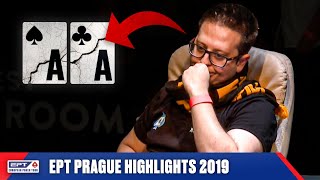 The Most Amount Of ACES In A Tournament  EPT Prague 2019 Highlights ♠️ PokerStars [upl. by Charlton561]