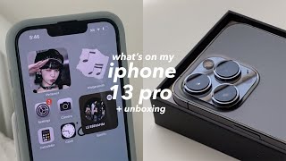 iphone 13 pro unboxing setup unboxing cute accessories  tour [upl. by Elbring]