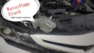 Toyota Engine Coolant Pump Actuator Stuck OBD Code P26CB71  SOLVED [upl. by Kapeed]