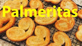 Receta de las Palmeritas  Corazones de Hojaldre  Palmiers paso a paso [upl. by Dupin]