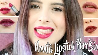 NOVITA PUROBIO Rossetti e Lipliner Swatches sulle labbra e prime impressioni [upl. by Alyce]