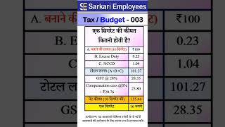 Tax Budget  003 GST on Cigarette [upl. by Atilef9]