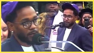 Kendrick Lamar Makes First Public Appearance Since Beef with Drake At Compton College Graduation [upl. by Acilef]