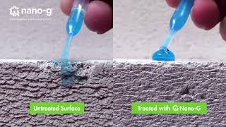 NanoG Nanotechnology Waterproofing Demonstration  Treated Surface VS Nontreated Surface [upl. by Nairb]