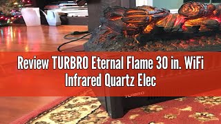 Review TURBRO Eternal Flame 30 in WiFi Infrared Quartz Electric Fireplace Log Heater with Sound Cra [upl. by Aibun]