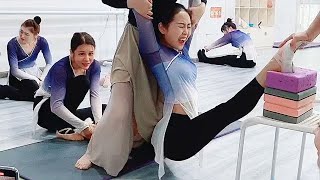 Contortion time，Oversplits challenge，part 2  強制柔軟ストレッチ痛い 泣く [upl. by Howlan]