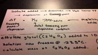 Applications of boiling point elevation and freezing point depression [upl. by Fredrika]