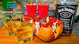 ASMR making a drink with Jack Daniels نوشیدن این ترکیب پاییزی در کنار جک دنیلز از کبدت محافظت میکنه [upl. by Ttessil]