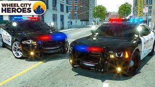 Police Car Lucas Tyre Stuck in Resin  Wheel City Heroes WCH 3D Cartoon for Kids [upl. by June]