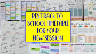 BEST Back To School TIMETABLE For Your NEW SESSION [upl. by Terle942]