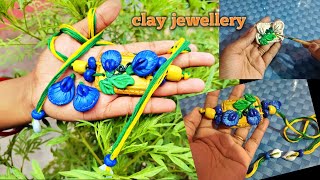 clay choker making at home  clay jewellery making at home  clay jewellery  diy clay [upl. by Bradeord]