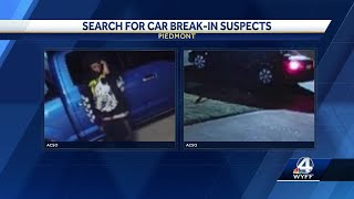 Detectives search for 2 suspects who broke into more than 10 vehicles in Piedmont [upl. by Sathrum]