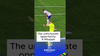 Kylian Mbappé The unfortunate opportunity  Euro2024 😥 football shorts skills euro2024 [upl. by Valer]