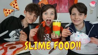 DIY  ZELF SLIJM DINER ETEN MAKEN MET HUGO amp TOBIAS  Bibi Nederlands [upl. by Ynobe]