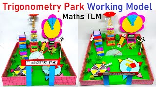 trigonometry park working model  maths project  tlm  simple and easy steps  diy  craftpiller [upl. by Cornelle]