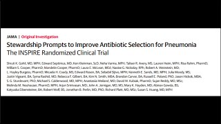 Stewardship Prompts to Improve Antibiotic Selection for Pneumonia [upl. by Gillie]