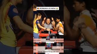 ROMANIA🇷🇴 Vs INDIA🇮🇳 armwrestling armwrestler armwrestlingchamp sport india shorts like [upl. by Ennairod]