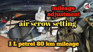 Bajaj CT 100 mileage check up air scrow adjustment setting [upl. by Ahsinroc142]