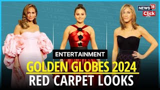 Golden Globe Awards 2024  Best Red Carpet Looks From The 2024 Golden Globes  N18V  News18 [upl. by Arihday]