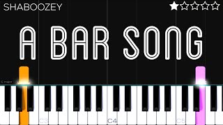 Shaboozey  A Bar Song Tipsy  EASY Piano Tutorial [upl. by Jacklin]