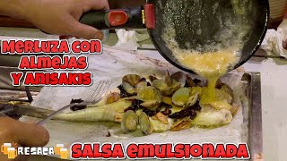 Merluza con ALMÉJULAS y ANISAKIS al horno [upl. by Humfrey]