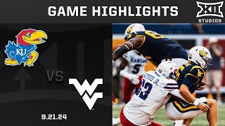 Kansas vs West Virginia Highlights  2024 Big 12 Football [upl. by Kalin]