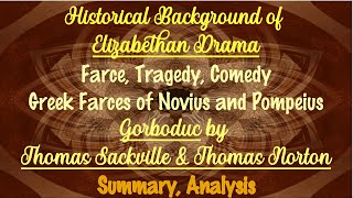 Elizabethan Drama  Summary of Gorboduc Historical Background and Origin [upl. by Noj]