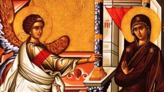 Troparion of the Annunciation of the Theotokos Greek [upl. by Ekeiram]