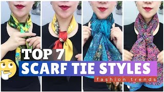 Top 7 popular ways to wear a Scarf  Easy stylish ways to tie a scarf P061223 scarfwearing [upl. by Lal]