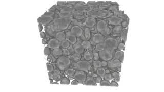 microCT reconstructed microstructure of 155 PH1 stainless steel powder for additive manufacturing [upl. by Teodorico]