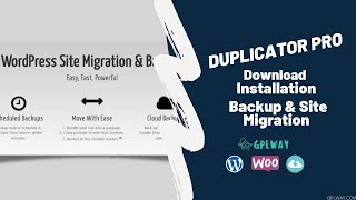 Duplicator Pro Download Installation Backup amp Site Migration [upl. by Olnee]