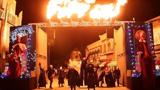 HHN Hollywood 2024 OPENING SCAREMONY FIRE TOWERS [upl. by Waters]