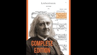 Liszt  Complete Liebesträume S 541  Animated Sheet Music [upl. by Ddet]