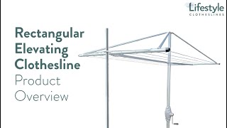 Rectangular Elevating Clothesline Overview  Lifestyle Clotheslines [upl. by Weig101]