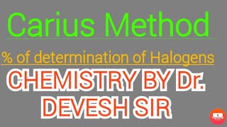 Carius Method  of X Halogen estimation [upl. by Livvie]