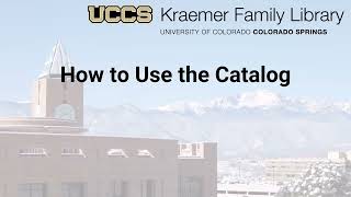 How to Use the Catalog [upl. by Ina]