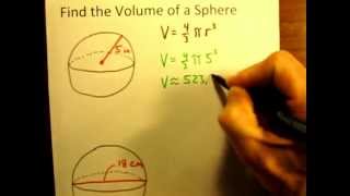 Calculate the Volume of a Sphere [upl. by Danialah]