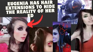 EUGENIA COONEYS HAIR EXTENSIONS and bald spots ARE REVEALED the truth about how it is eugeniacooney [upl. by Fabiolas]