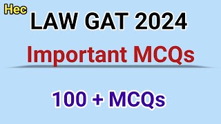 LAW GAT 2024 Important and Repeated Mcqs LAW GAT 2024 preparationTESTPOINT [upl. by Amsa60]